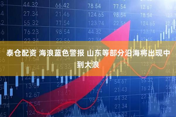 泰仓配资 海浪蓝色警报 山东等部分沿海将出现中到大浪