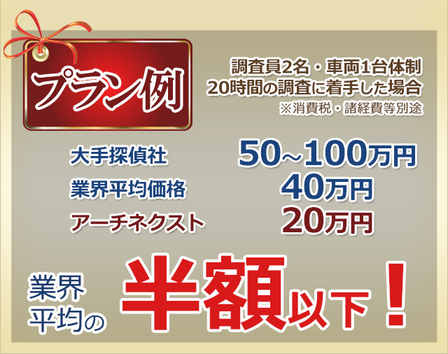 大手探偵社の半額以下